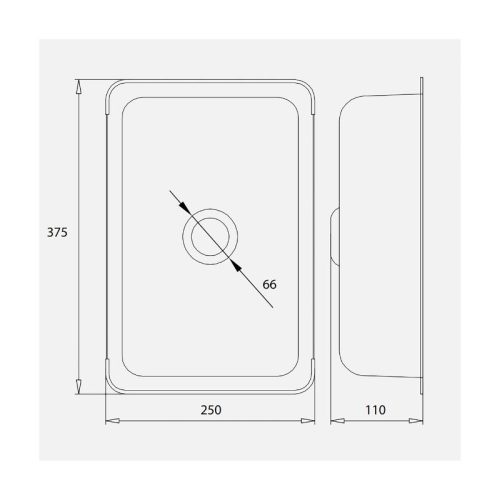 Chậu rửa nhỏ inox Kluger KSWB-401FB 4 Kích thước chậu rửa nhỏ inox Kluger KSWB-401FB