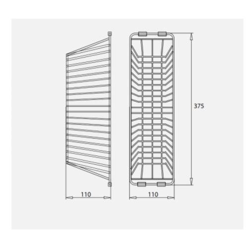 Kích thước giỏ để đồ inox Kluger KB-603