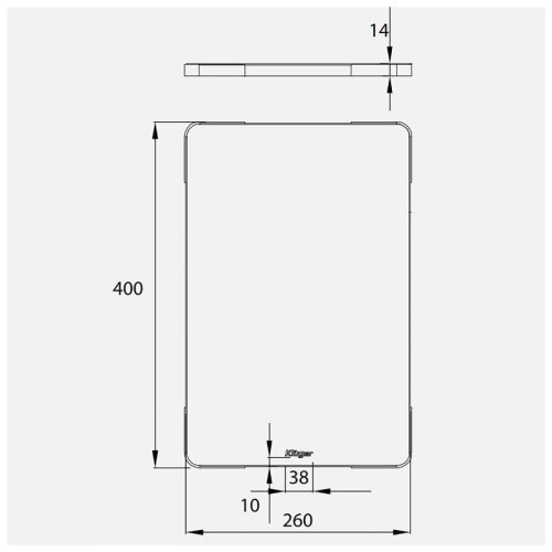 Thớt inox Kluger KCB-121FB 4 Kích thước thớt inox Kluger KCB-121FB