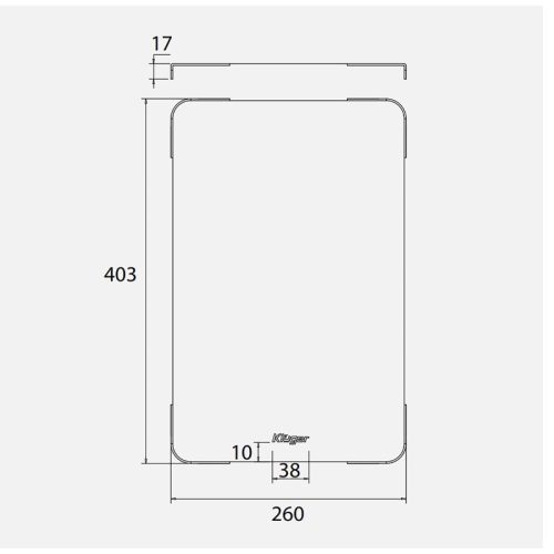 Thớt inox Kluger KCB-122FS 5 Kích thước thớt inox Kluger KCB-122FS