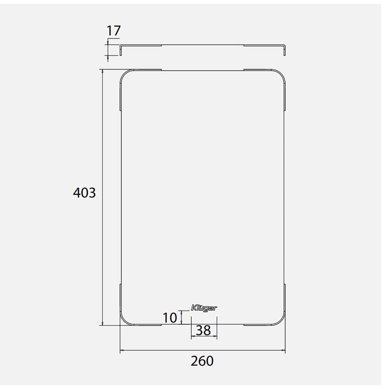 Kích thước thớt inox Kluger KCB-122FS Kích thước thớt inox Kluger KCB-122FS