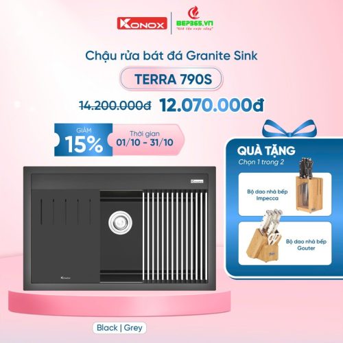 Km chậu rửa bát đá 1 hố Konox Terra 790S