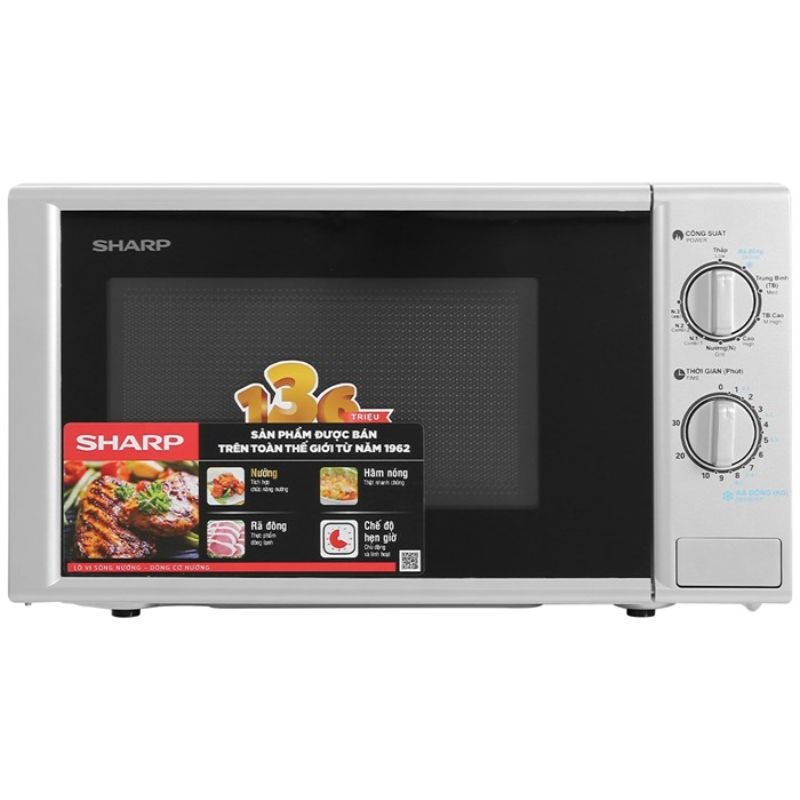 Lò vi sóng mini 20L Sharp R-G228VN-SL Lò vi sóng mini 20L Sharp R-G228VN-SL