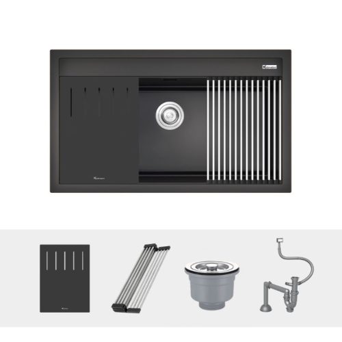 Chậu rửa bát đá 1 hố Konox Terra 860S Black 4 Phụ kiện chậu rửa bát đá 1 hố Konox Terra 860S Black