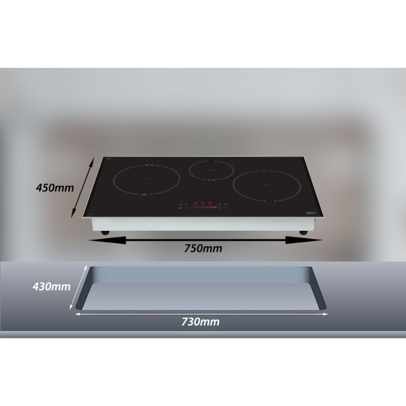 Kích thước bếp từ Lorca 3 vùng nấu LCI 309 PLus lắp âm Kích thước bếp từ Lorca 3 vùng nấu LCI 309 PLus lắp âm