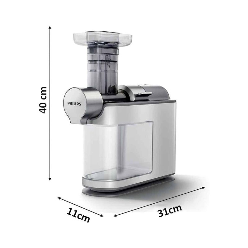 Kích thước máy ép chậm Philips HR1945/80 Kích thước máy ép chậm Philips HR1945/80