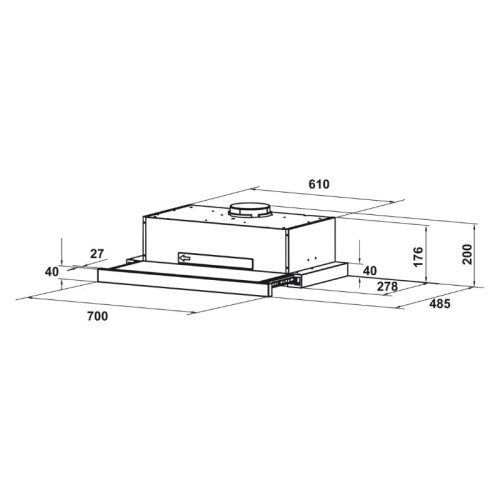 Máy hút mùi âm tủ Hafele HH-TT70A 533.86.817 6 Kích thước máy hút mùi âm tủ Hafele HH-TT70A 533.86.817