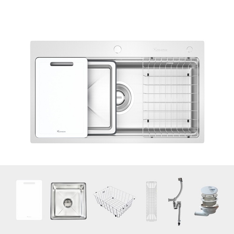 Phụ kiện chậu rửa bát 1 hố Konox KN8751TS Dekor Phụ kiện chậu rửa bát 1 hố Konox KN8751TS Dekor