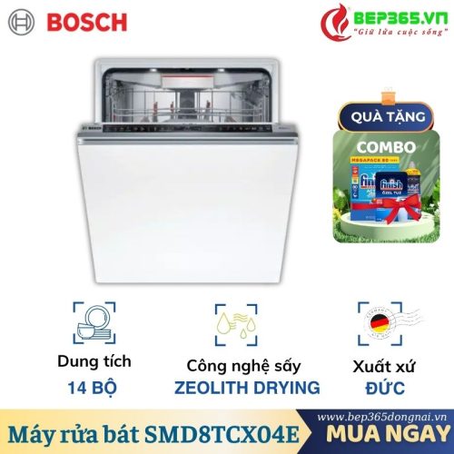 Máy rửa bát âm tủ Bosch SMD8TCX04E Serie 8