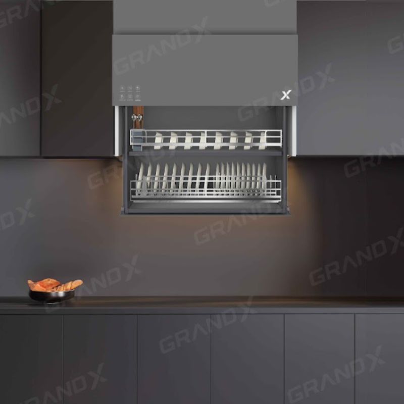 Ảnh giá bát đĩa nâng hạ điện thông minh Grandx Titanium XL.80ET-Luxury Ảnh giá bát đĩa nâng hạ điện thông minh Grandx Titanium XL.80ET-Luxury