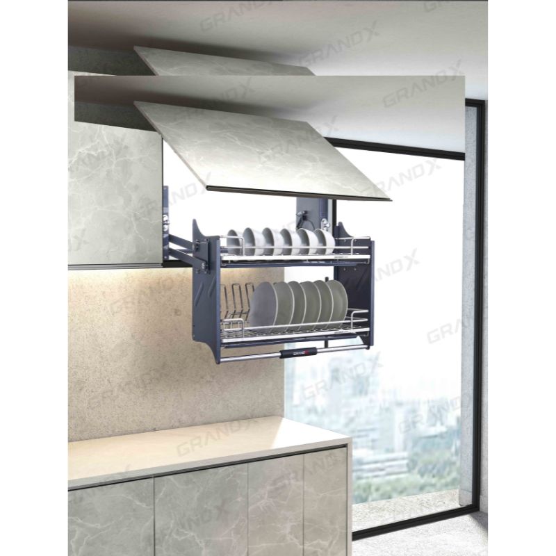 Ảnh giá bát đĩa nâng hạ nan Oval SUS304 Grandx XL.80M2 Ảnh giá bát đĩa nâng hạ nan Oval SUS304 Grandx XL.80M2