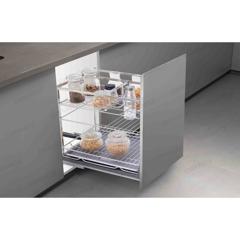 Ảnh giá đựng chai lọ gia vị nan dẹt GrandX XS.35S Ảnh giá đựng chai lọ gia vị nan dẹt GrandX XS.35S