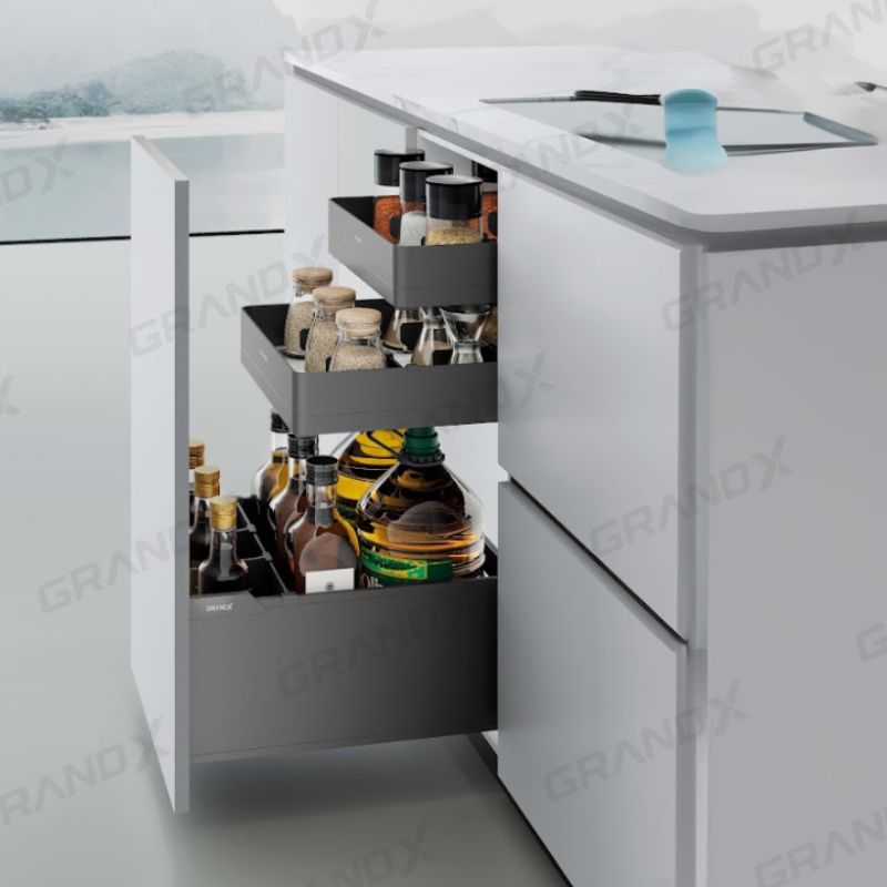 Ảnh giá gia vị 3 tầng độc lập Grandx Titanium XS.40MT Ảnh giá gia vị 3 tầng độc lập Grandx Titanium XS.40MT