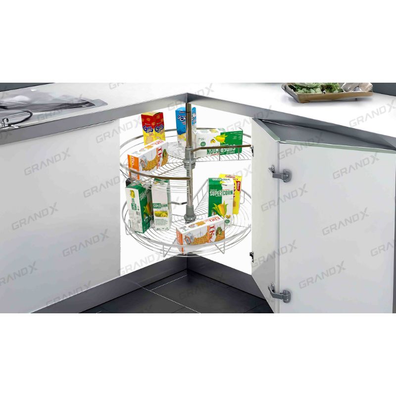 Ảnh kệ góc mâm xoay góc mở 3/4 - 270° Grandx XC.270.80S Ảnh kệ góc mâm xoay góc mở 3/4 - 270° Grandx XC.270.80S