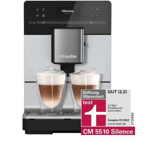 anh may pha cafe tu dong miele cm5510 silver grey met