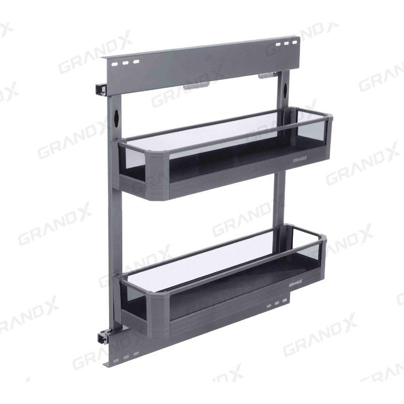 Kệ đựng chất tẩy rửa nhôm vách kính Grandx XU.200G Kệ đựng chất tẩy rửa nhôm vách kính Grandx XU.200G