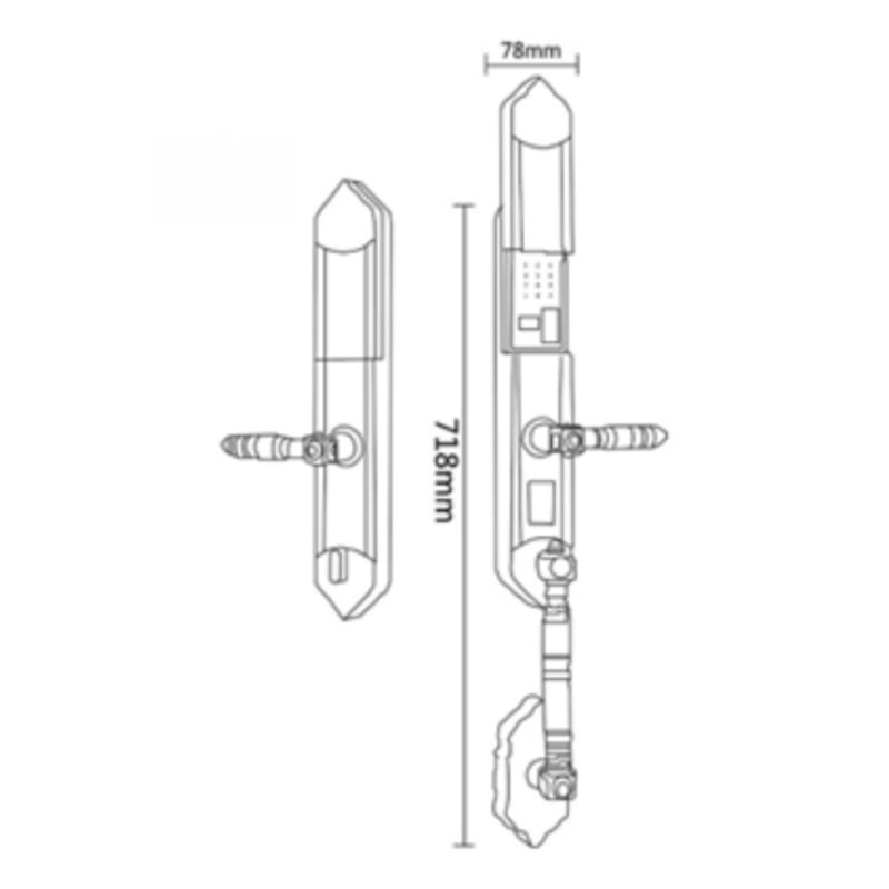 Kích thước khóa điện tử Hyundai HY-SLC8818 BRONZE Kích thước khóa điện tử Hyundai HY-SLC8818 BRONZE