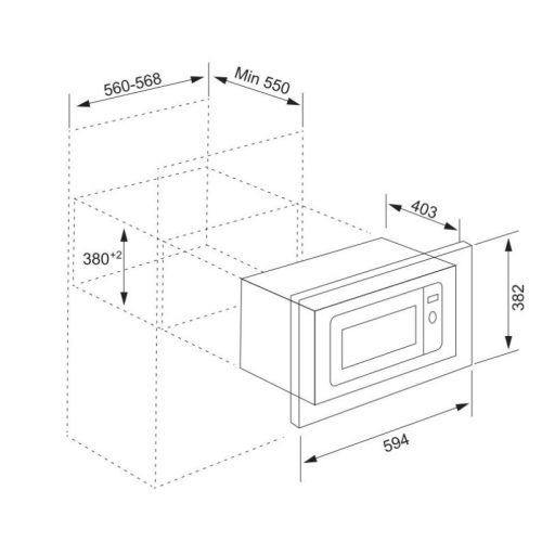 Lò vi sóng kết hợp nướng Tomate TOM MW‐225 5 kich thuoc lo vi song ket hop nuong tomate tom mw‐225