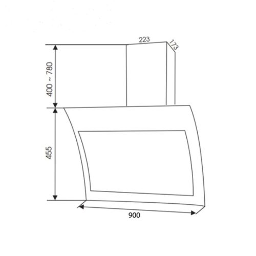 Máy hút mùi áp tường Faster FS 3689WN/BN-90 3 kich thuoc may hut mui ap tuong faster fs 3689wn bn 90
