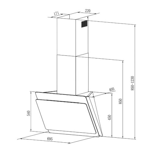 kich thuoc may hut mui ap tuong tomate tom 3374
