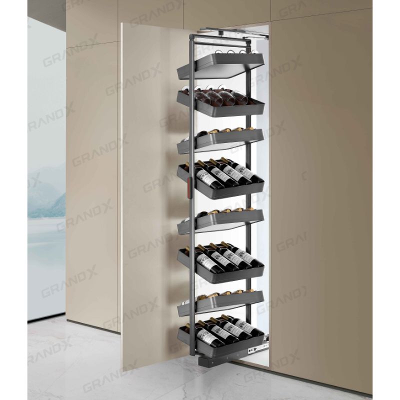 Tủ rượu vang xoay 8 tầng Grandx Titanium XW.600T Tủ rượu vang xoay 8 tầng Grandx Titanium XW.600T