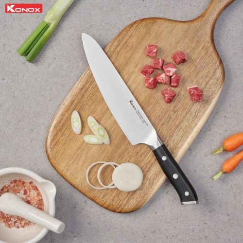 Dao đầu bếp thép Đức Konox Emmitt Series 8″ Chef Knife 4 Ảnh dao đầu bếp thép Đức Konox Emmitt Series 8″ Chef Knife
