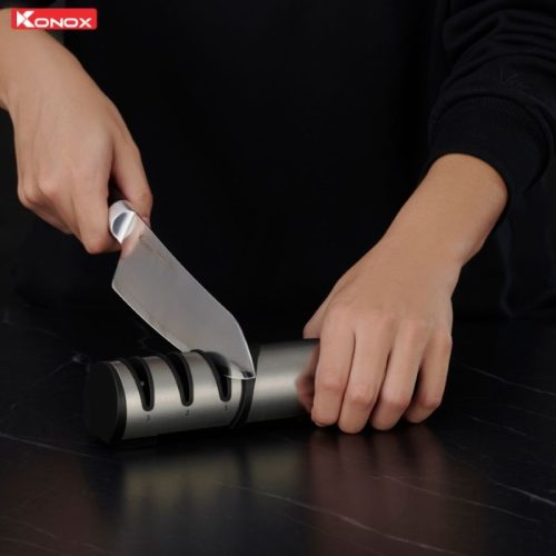 Dụng cụ mài dao 3 khe Konox Knife Sharpener 3 Ảnh thực tế dụng cụ mài dao 3 khe Konox Knife Sharpener