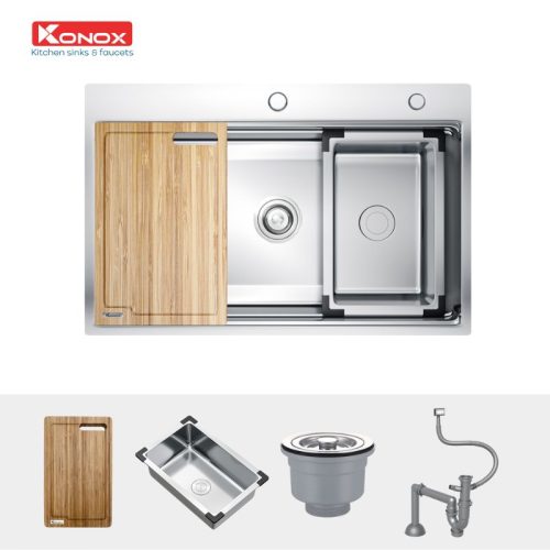 Chậu rửa bát Konox KN7650TS 4 Chi tiết chậu rửa bát Konox KN7650TS