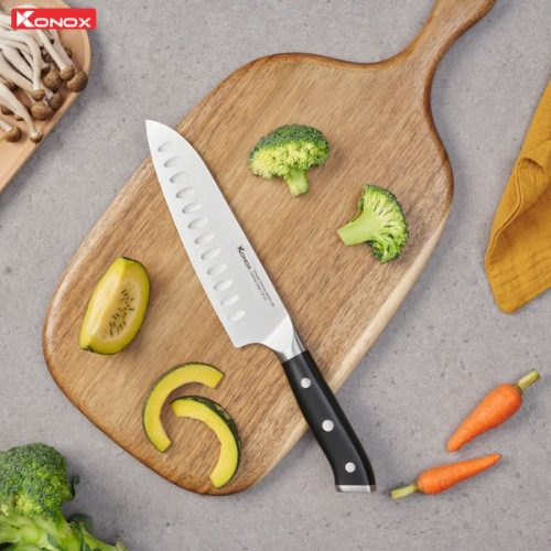Dao đa năng thép Đức Konox Emmitt Series 7″ Santoku 3 Hình ảnh dao đa năng thép Đức Konox Emmitt Series 7″ Santoku