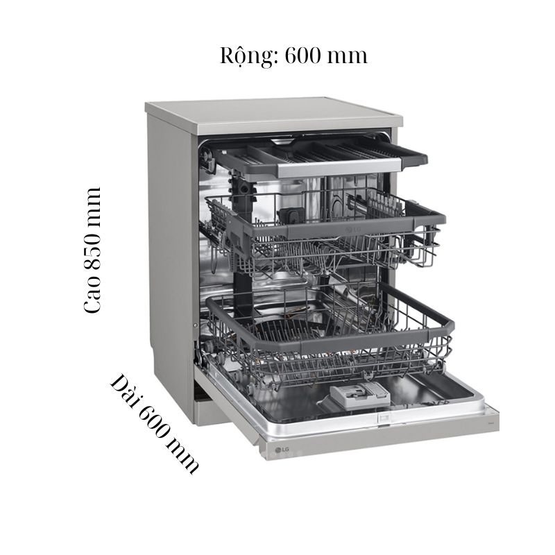 Kích thước máy rửa bát độc lập LG LDT14SVA4 Kích thước máy rửa bát độc lập LG LDT14SVA4
