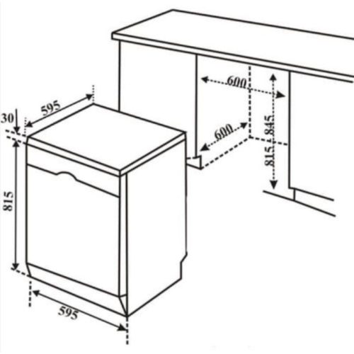 Kích thước máy rửa bát Bosch SMS4EMI01E