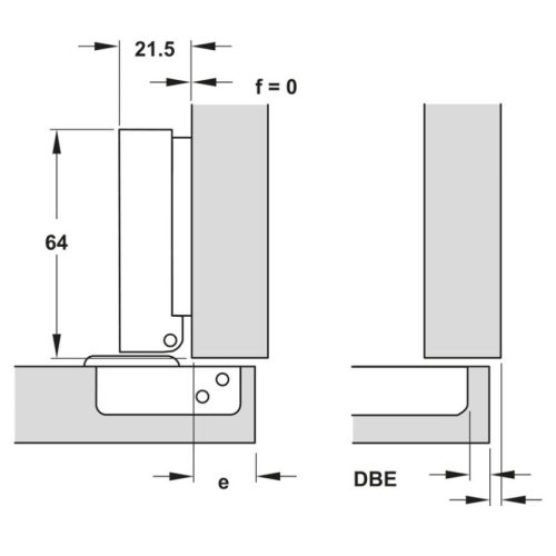 Bản lề trùm ngoài Metalla SM 110° Giảm Chấn Hafele 315.07.113 4 kich thuoc ban le trum ngoai metalla sm 110 giam chan hafele 315 07 113