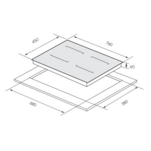 Bếp từ GrandX GX IH858Pro 3 kich thuoc bep tu grandx gx ih858pro