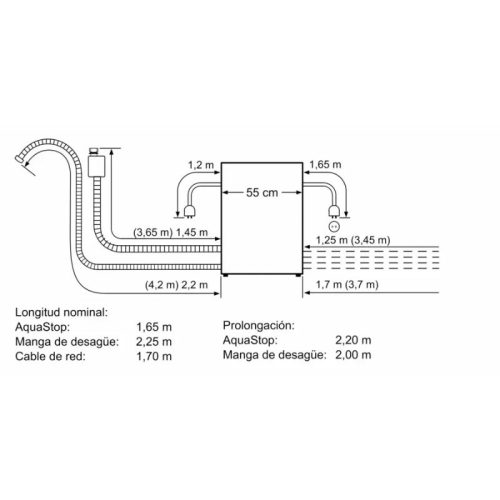 Máy rửa bát Siemens SC05IB00TE 4 kich thuoc may rua bat siemens sc05ib00te