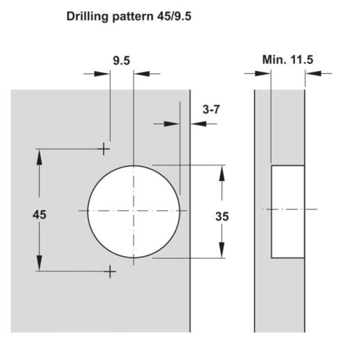Bản lề trùm ngoài Metalla SM 110° Giảm Chấn Hafele 315.07.113 3 lap dat ban le trum ngoai metalla sm 110 giam chan hafele 315 07 113