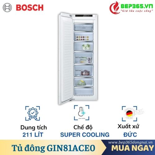 Tủ đông âm tủ Bosch GIN81ACE0 212 lít Series 6