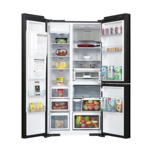Tủ lạnh 3 cánh side by side 569 lít Hitachi MX800GVGV0 GBK 4 anh tu lanh 3 canh side by side 569 lit hitachi mx800gvgv0 gbk