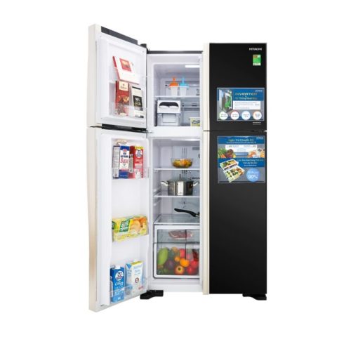 Tủ lạnh 4 cánh Inverter 509 lít Hitachi FW650PGV8 GBK 4 anh tu lanh 4 canh inverter 509 lit hitachi fw650pgv8 gbk