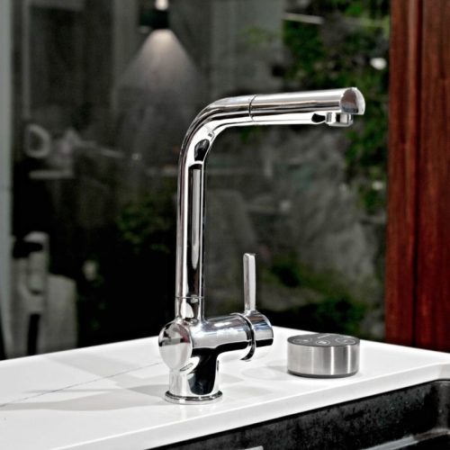 Vòi rửa bát Wasserwerk WK 4 Chrome 700410 có dây rút 3 anh voi rua bat wasserwerk wk 4 chrome 700410 co day rut