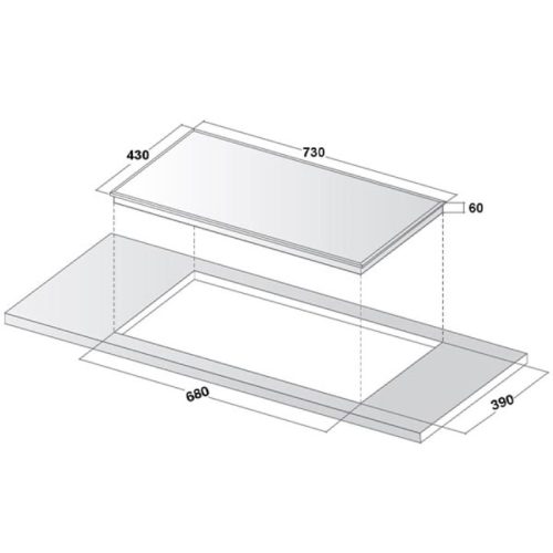 Bếp từ Faster FS 288 I 4 Kích thước bếp từ Faster FS 288 I