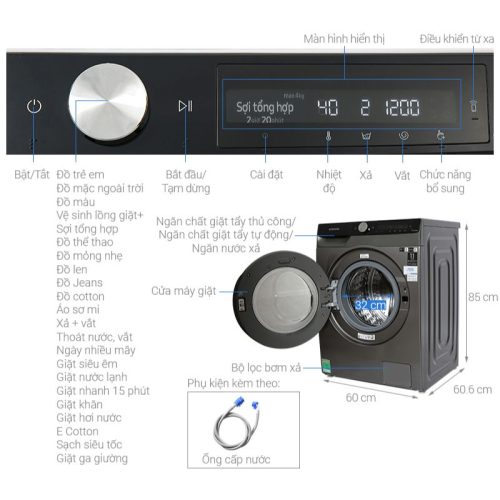 kich thuoc may giat samsung ai inverter 10kg ww10t634dlx sv