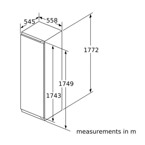 Tủ đông âm tủ Bosch GIN81ACE0 212 lít Series 6 4 kich thuoc tu dong am tu bosch gin81ace0 212 lit series 6