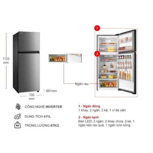 kich thuoc tu lanh 2 canh inverter 411 lit toshiba gr rt559we pmv58 mm