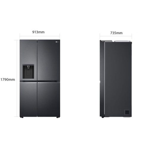 Tủ Lạnh 2 cánh side by side Inverter 635 Lít LG GR-D257WB 5 kich thuoc tu lanh 2 canh side by side inverter 635 lit lg gr d257wb