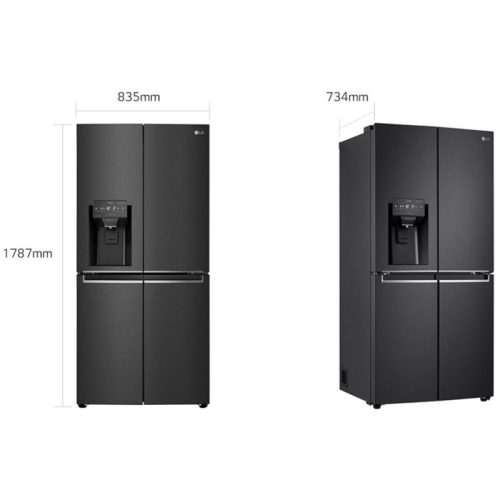 Tủ Lạnh 4 cánh Multi Door Inverter 494 Lít LG GR-D22MBI 5 kich thuoc tu lanh 4 canh multi door inverter 494 lit lg gr d22mbi