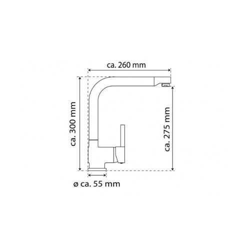 Vòi rửa bát Wasserwerk WK 4 Chrome 700400 5 kich thuoc voi rua bat wasserwerk wk 4 chrome 700400