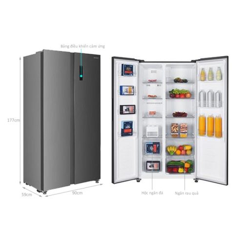 thong so tu lanh 2 canh side by side 442 lit sharp sj sbx440v sl