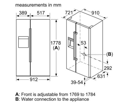 Tủ lạnh side by side Siemens KA92DHXFP 5 tu lanh side by side siemens ka92dhxfp 4