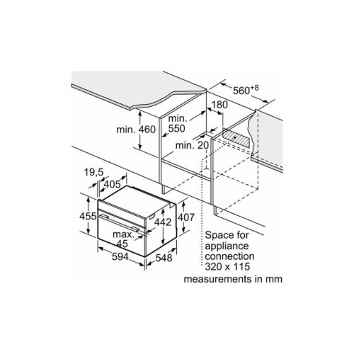 Lò Nướng Kết Hợp Vi Sóng Bosch CMG778NB1 4 23594 kich co lo vi song bosch cmg778nb1