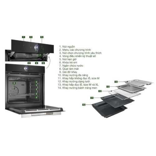 Lò nướng kèm hấp Bosch HSG7361B1 5 chi tiet lo nuong kem hap bosch hsg7361b1